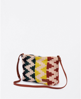 Surkana Bolso bandolera tejido zigzag con cremallera