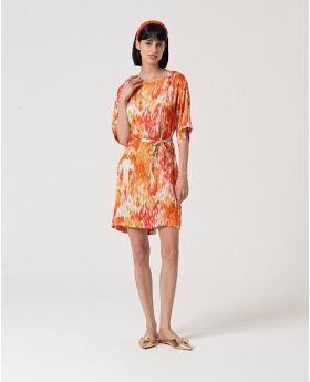 Surkana Vestido túnica escote barco, manga 3/4