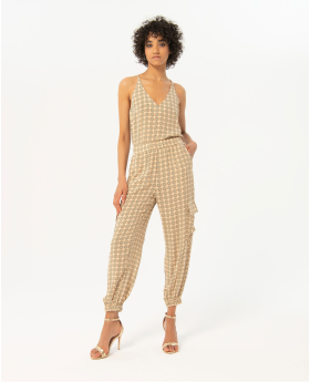 Surkana Pantalón cargo con bajo fruncido