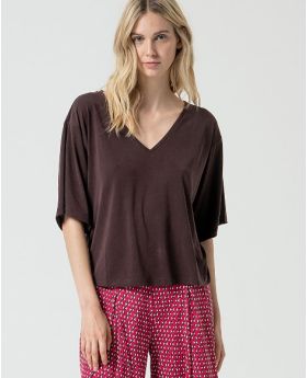 Surkana Camiseta escote pico, manga amplia caída